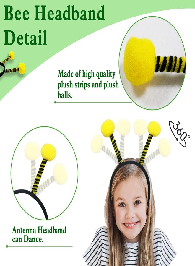 Creatoy Bee-Wings Kids Bumble bee Costume with Antenna Headband Toddler Insect Bug Dress Up for Play Girls Fairy Wings Bee Outfit for Boys Girls Birthday Party Supplies Halloween Favors - Image 5